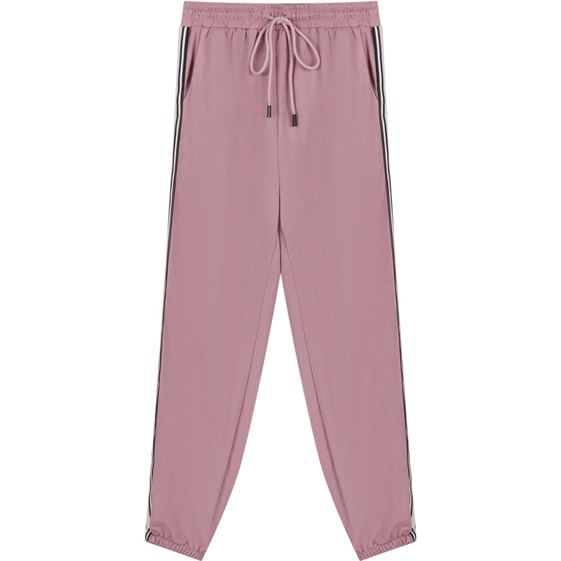 运动裤女2019新款高腰九分束脚裤ins潮宽松显瘦萝卜裤薄款休闲裤