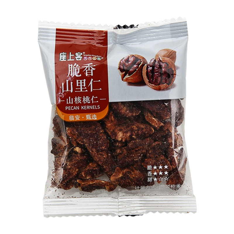 [座上客 山核桃仁6袋*2]山核桃临安坚果特产小核桃仁肉约135g*2