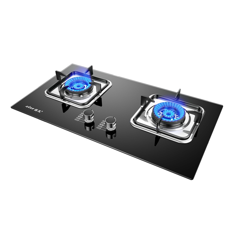 喜儿(xier)(液化气)XB801Y燃气灶煤气双灶家用液化天然气嵌入式台式两用炉具节能方炉架(不提供安装)