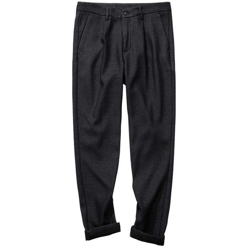 千纸鹤裤子男冬季款青年韩版潮流厚款保暖男士休闲裤70297