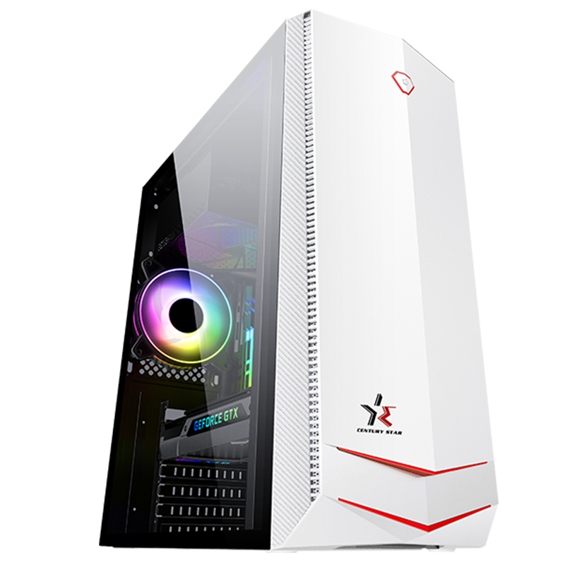 世纪之星 酷睿i7 2600四核/GTX1050Ti 4G游戏独显/16G内存/256G固态+500G机械硬盘 家用办公商用游戏电脑台式机台式电脑 DIY组装机 组装电脑 电脑主机