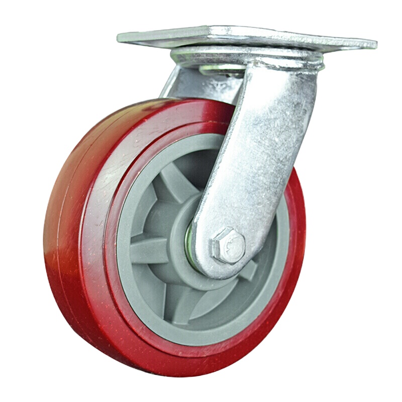 森美人重型6寸聚氨酯4寸万向轮平板车脚轮8寸工业轮手推车轮拖车5寸轮子 万向轮 5寸