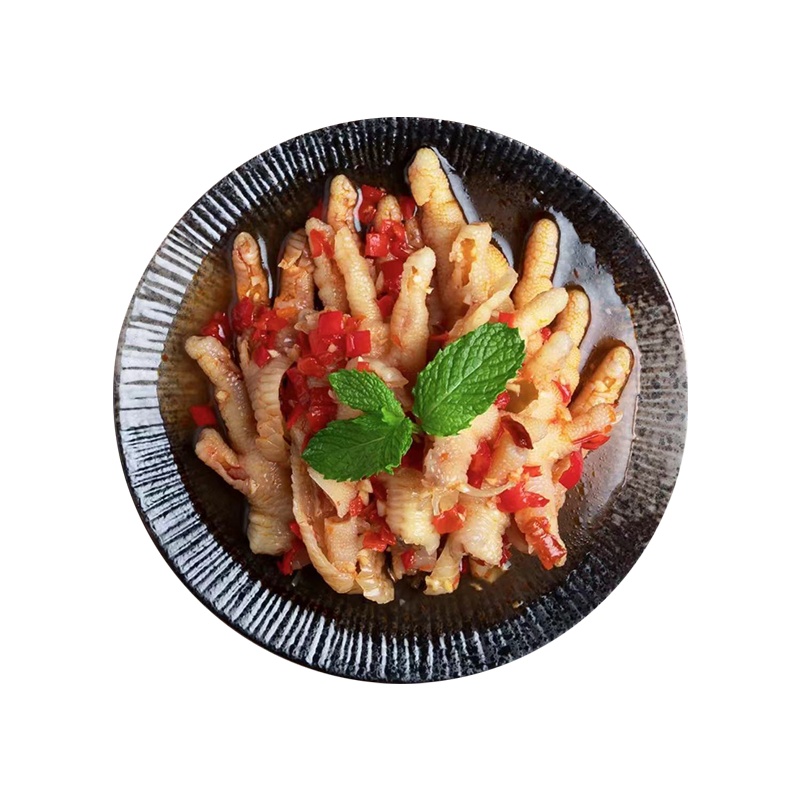 [五个农民甄选]度那酸辣蒜香味去骨鸡爪1000克 网红食品 现做现发