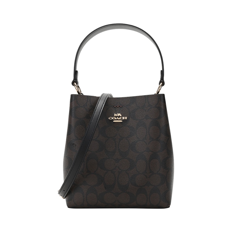 蔻驰 COACH 女士 涂层帆布TOWN手提单肩斜挎包水桶包2312