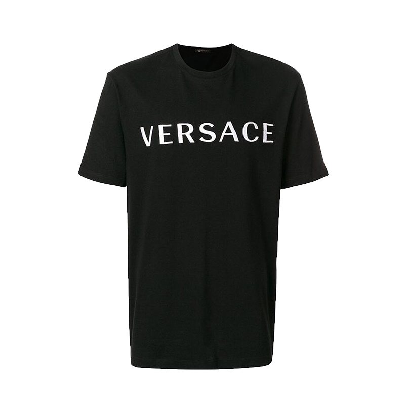 VERSACE 范思哲一线男士圆领品牌LOGO印花短袖T恤（偏大2码）A78965 A224620 A99C