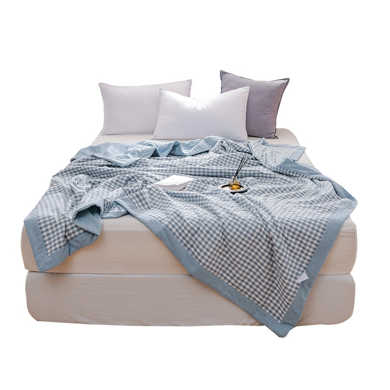 南极人(NanJiren)家纺 2021新款日系水洗棉无印风棉花夏被可水洗新疆棉花被子被芯夏凉被