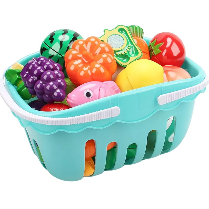 乐加酷 儿童过家家仿真果蔬切切乐切水果玩具厨房玩具套装男女孩汉堡面包