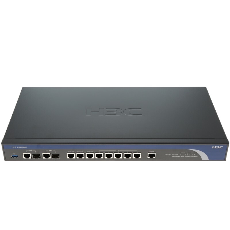 华三(H3C)SMB-ER8300G2-X 全千兆 企业级VPN网关路由器 多WAN口 内置防火墙 带机量800 1200Mbps有线路由器