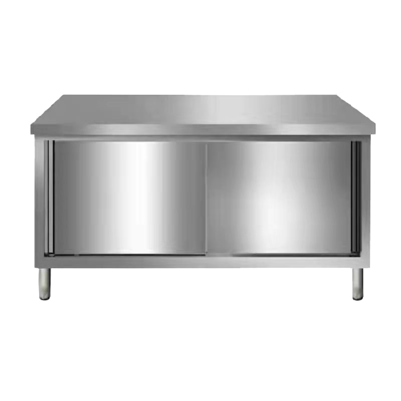 日盛达仁不锈钢拉门单通厨房操作桌