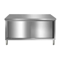 日盛达仁不锈钢拉门单通厨房操作桌