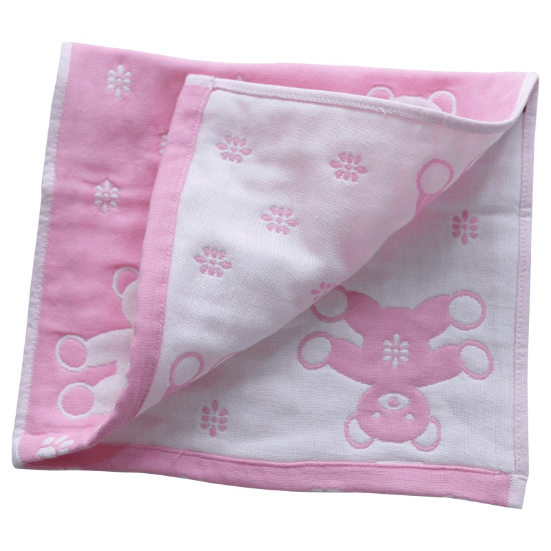 [三条装]缘玖朵三层纱布毛巾婴儿儿童小方巾婴儿洗脸巾