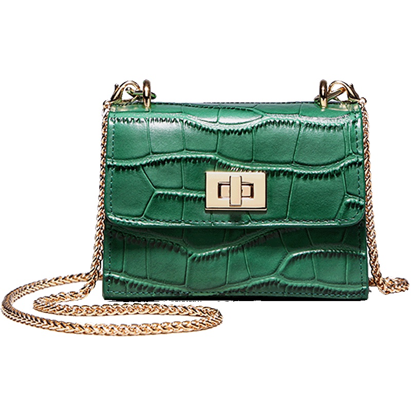 迷你小包牛皮链条包女包包2019潮款斜挎包mini单肩手提小方包 大号L