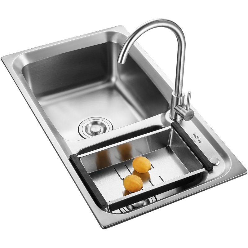 华帝(VATTI)304不锈钢双槽水槽洗碗池 大容量洗菜盆 可选配360°自由旋转健康厨房水龙头