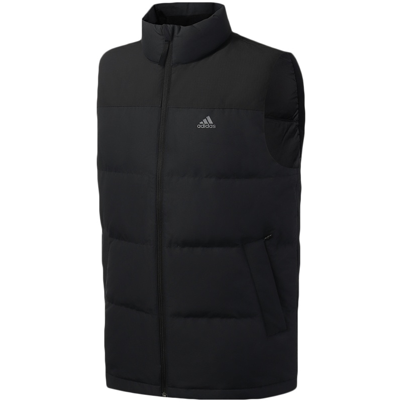 阿迪达斯男服羽绒马夹马甲背心保暖休闲运动服EH4001