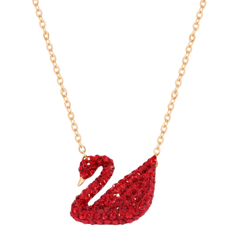 SWAROVSKI施华洛世奇 吉祥红天鹅水晶项链 人造水晶 送恋人5465400