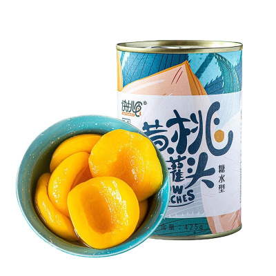 [中华特色]徐州馆 快挑食 新鲜黄桃罐头425克/罐 糖水速食水果罐头MS