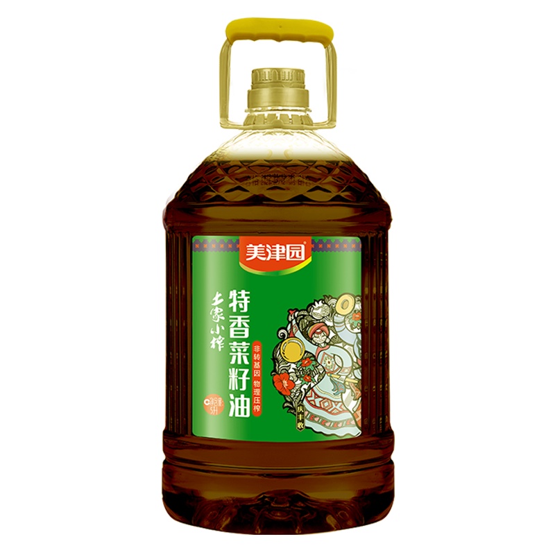 美津园粮油新品土家小榨特香菜籽油5L四级食用油