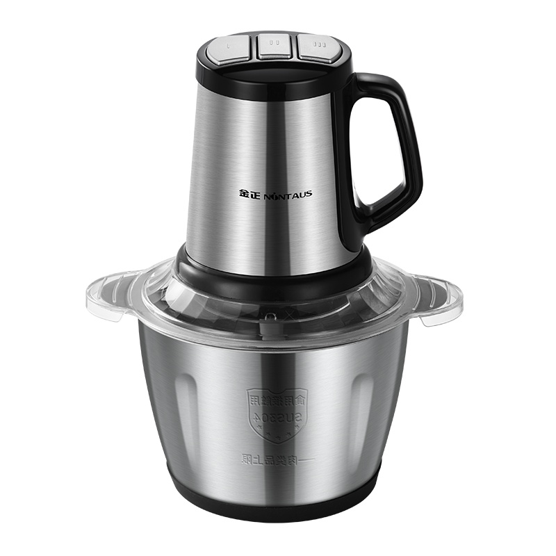 金正(NiNTAUS)绞肉机 3L大容量 商用家用电动小型不锈钢碗 多功能搅拌碎菜打肉馅JZM-JR533-不锈钢单刀