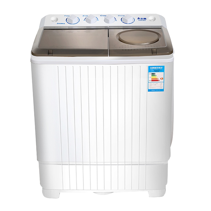 志高(CHIGO)XPB68-688S 6.8公斤双桶洗鞋机+强力甩干+蓝光(茶色)家用小型洗鞋神器懒人神器刷鞋机