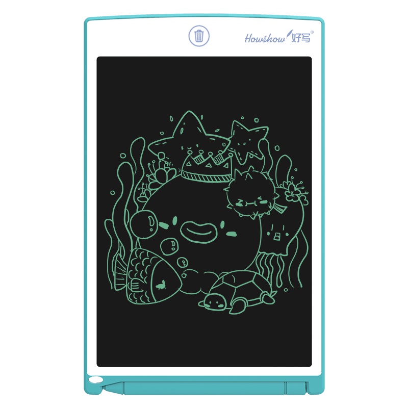 好写(howshow)儿童液晶手写板 8.5英寸无尘小黑板 涂鸦绘画板 学生写字板草稿板 宝宝玩具画画板 H8A 瀚海蓝