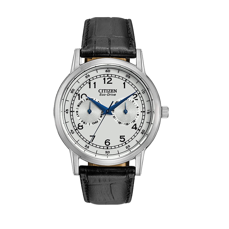 [直营]CITIZEN西铁城ECO-DRIVE SS 光动能两眼计时皮带男士手表男表 AO9000-06B