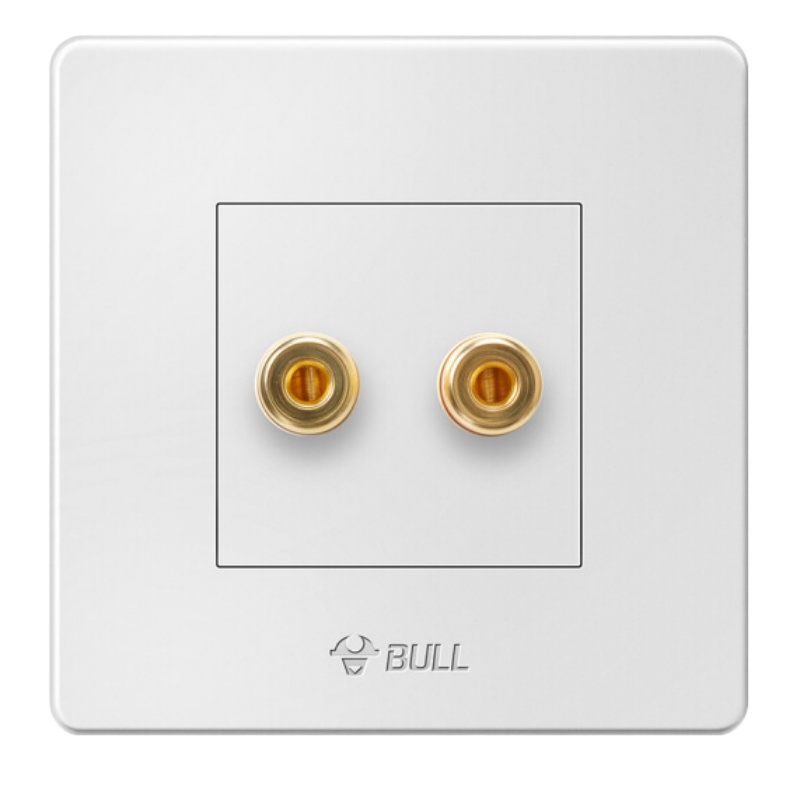公牛(BULL) 开关插座 G07系列 一位音箱插座 音响音频86型面板G07T106 白色 暗装 （单位:件）