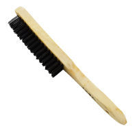 木柄钢丝刷 金属除锈清理刷 鱼鳞刷钢钉刷 1把