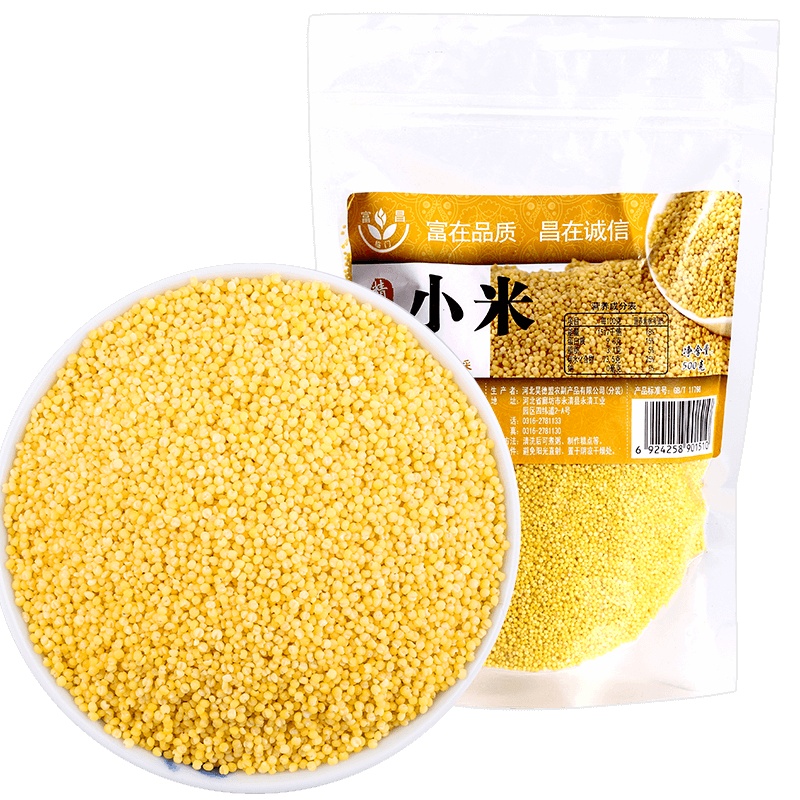 富昌 黄小米500g 八宝米 五谷杂粮 粗粮 小米粥 二米饭