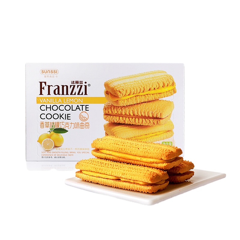 法丽兹曲奇饼干126克香草柠檬巧克力味