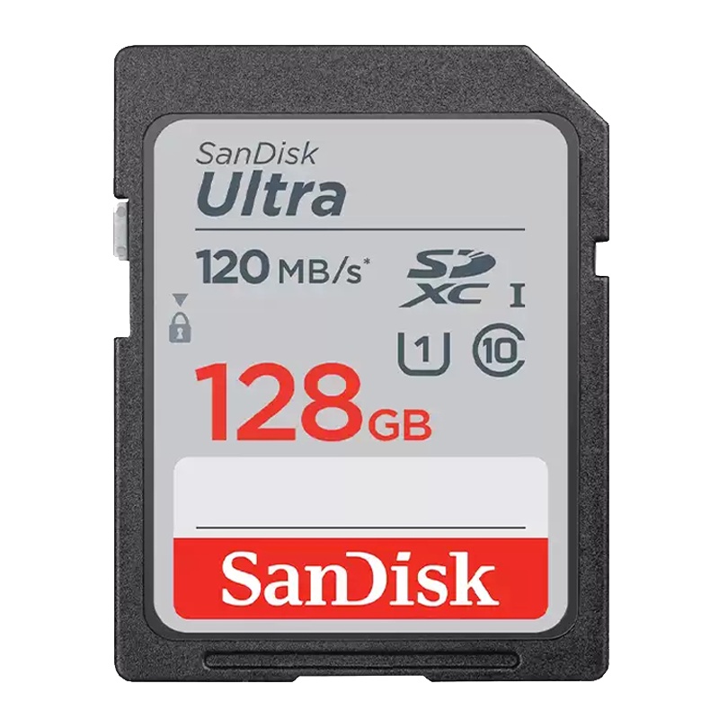 [免邮]闪迪(SanDisk)128G SD卡CLASS 10高速SDHC单反微单相机存储内存卡读取120M/s