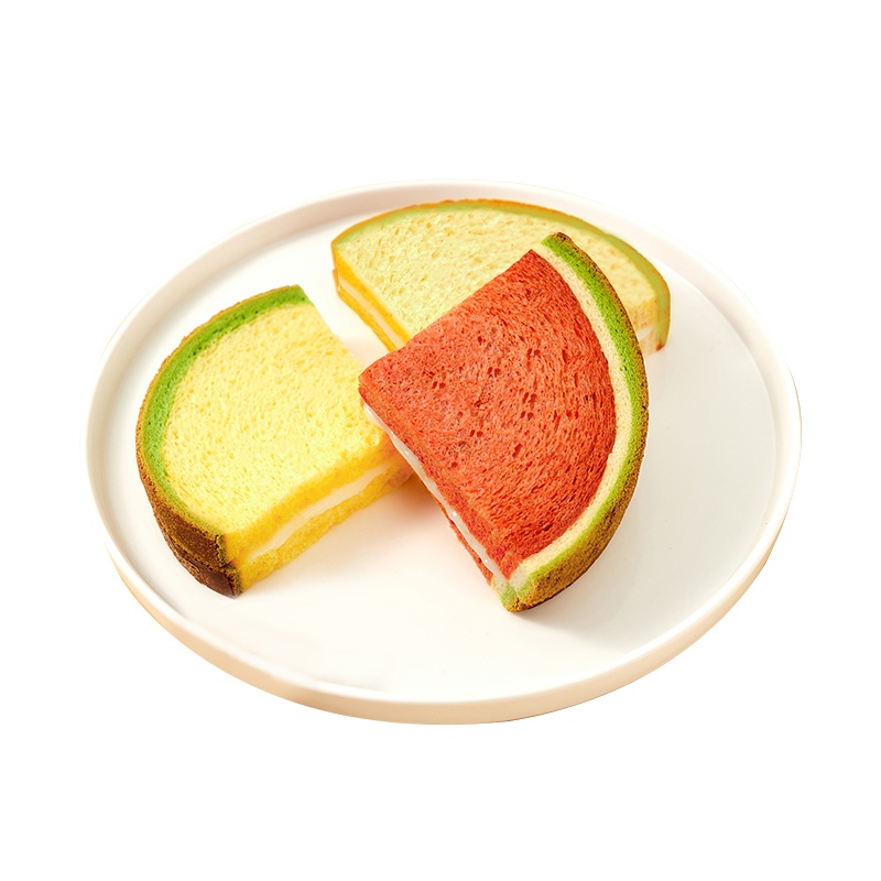 爱逸(A1) 西瓜吐司480g+火龙果吐司480g(混合装2箱)整箱营养早餐蛋糕面包