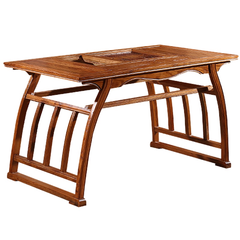 欧宝美实木茶桌实木茶台功夫茶桌新中式茶几桌椅组合1200*660*660