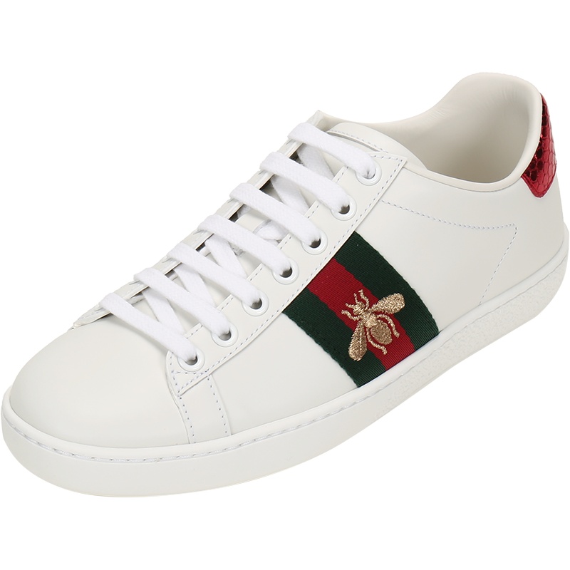 GUCCI 古驰 女士 皮革系带休闲鞋运动鞋板鞋 431942 02JP0