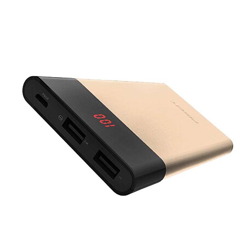 品胜(PISEN) 移动电源 LED薄彩2 10000mAh(香槟金)