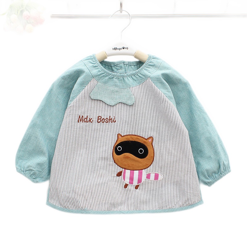 吃饭罩衣婴幼儿防水围兜防脏男童护衣春秋女孩围裙反穿衣臻依缘