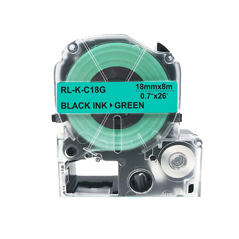 扬帆耐立(YFHC) 锦宫SC18G标签色带(绿底黑字/18mm) 适用SR230C/230CH/530C/550C