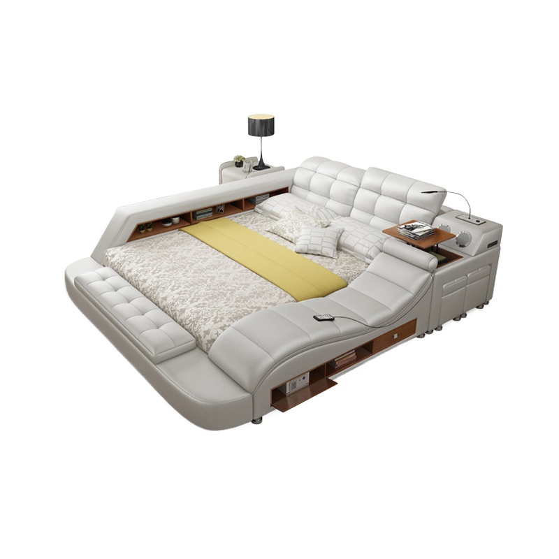 佐特 床 榻榻米床多功能按摩皮床现代简约双人床