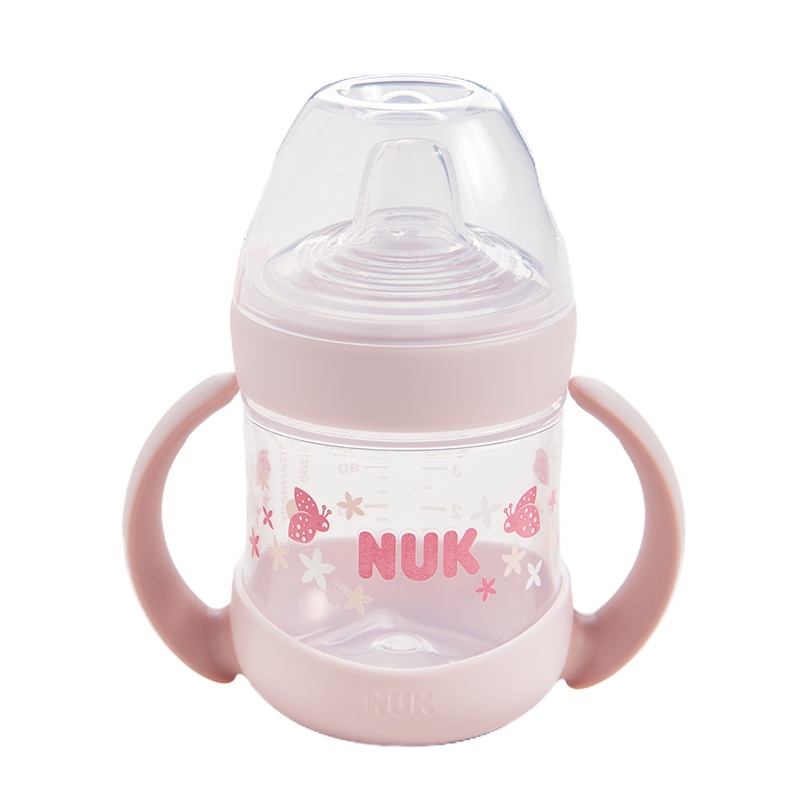 NUK亲感天成PP两用学饮鸭嘴杯婴儿儿童宝宝喝水杯150ml(装上奶嘴可作奶瓶)颜色随机[德国进口]
