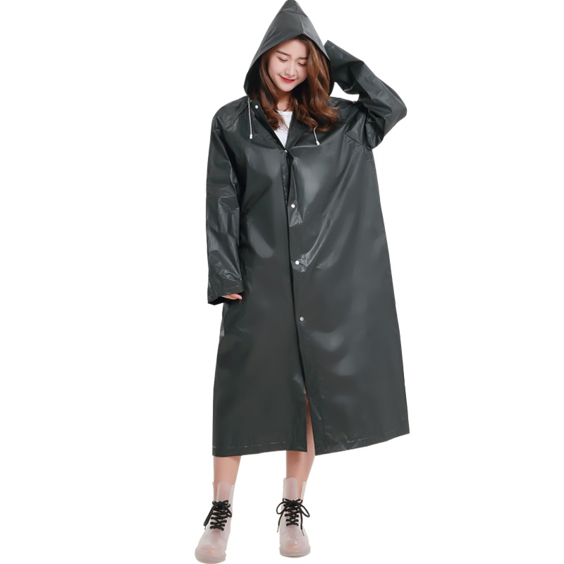 加厚耐用男女均码雨衣外套旅游登山徒步透明户外通用便携式非一次性雨披黑色款