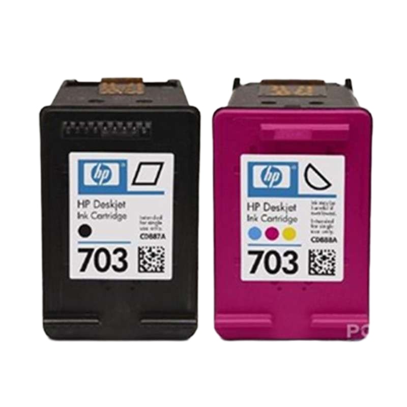 HP惠普 703 号黑色+彩色 原装墨盒 套装