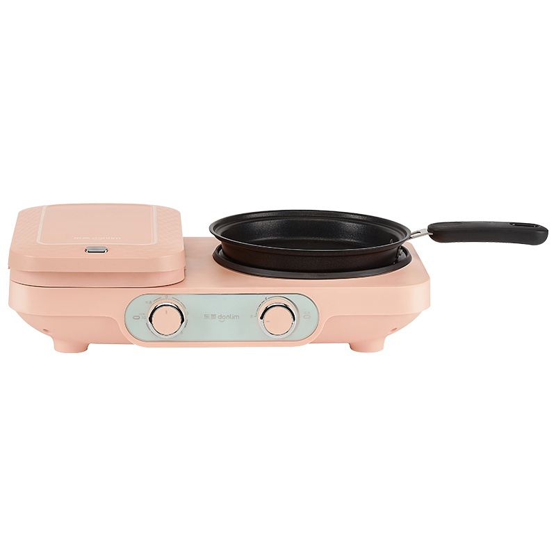 东菱(DonLim)三明治机多功能家用 自制华夫饼轻食 小型压烤吐司机全能早餐机DL-3452 橘