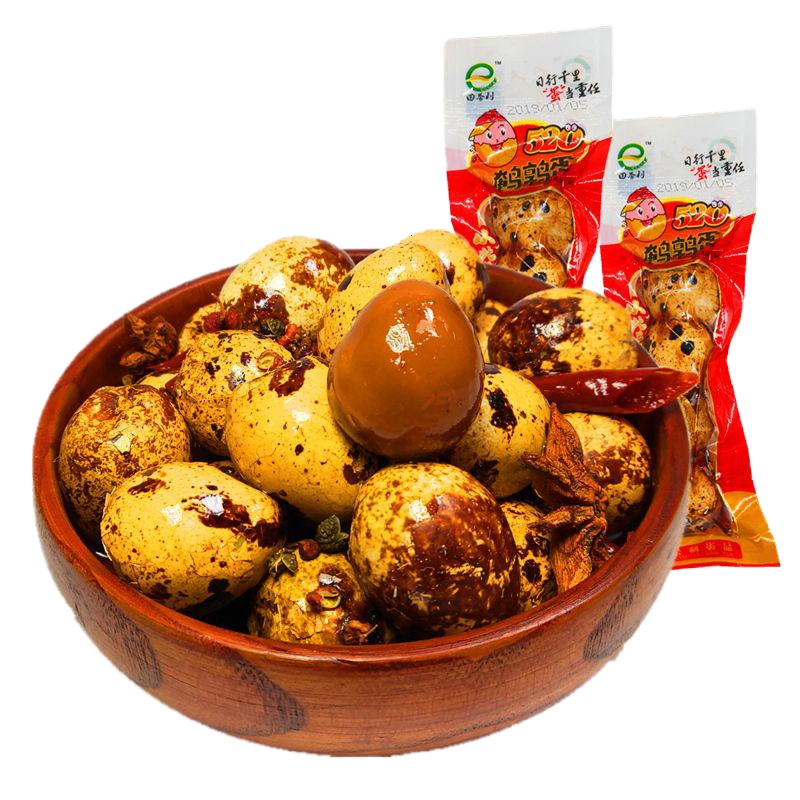 鹌鹑卤蛋32枚(8小包) 五香鹌鹑蛋零食32枚160枚赛乡巴佬卤蛋批发整箱早餐鹌鹑蛋卤蛋熟甘鲜生