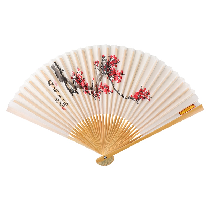 荣昌 情侣古风折扇 中国古风 男9寸 女8寸 折叠复古烫花折扇随身日用便携降温