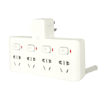 海锚新国标转接头多功能插座转换器无线插板不带线家用智能插排插座面板多孔四位万能插头2500WH234