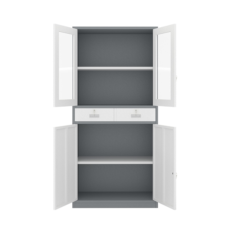 <万保>钢制文件柜 办公家具 铁皮文件柜 钢制办公柜 拆装中二斗档案柜 资料柜 金属类办公柜