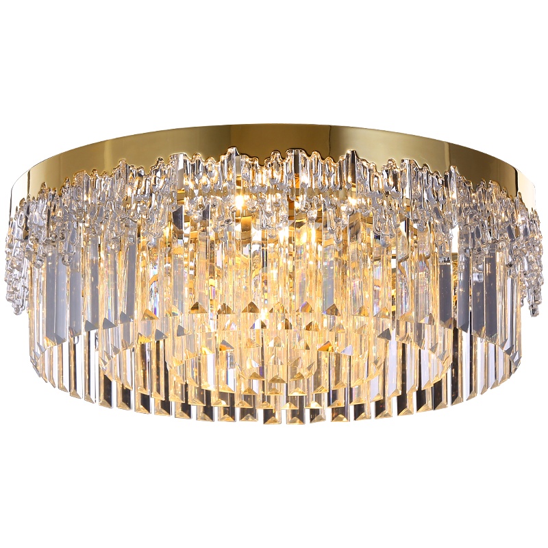 铜影 客厅酒店大堂灯后现代吸顶灯LED水晶灯客厅灯圆形吸顶灯豪华大气水晶餐厅灯全屋灯具套餐组合卧室灯 BD-X8812