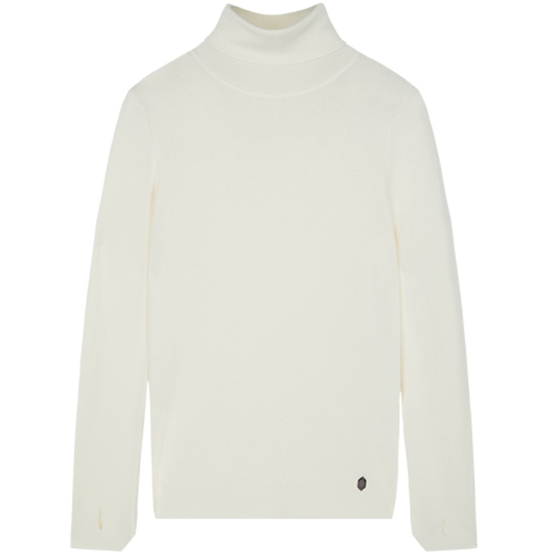 鄂尔多斯1980 秋冬可机洗针织衫毛棉混纺高领简约