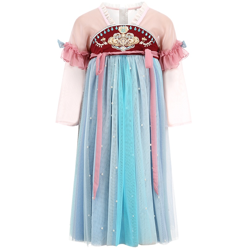 旗铂Qibo流仙汉服中国风唐装超仙春装襦裙古装连衣裙