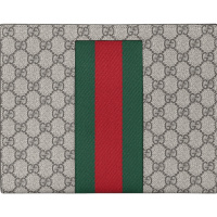 【预定】GUCCI 条纹织带GG涂层手拿包 26*20*6CM