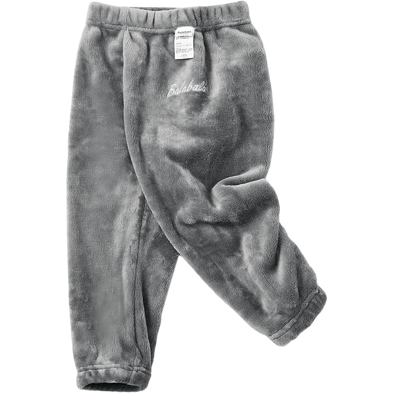 巴拉巴拉儿童睡裤男童家居服秋冬加绒保暖法兰绒小童宝宝柔软可爱